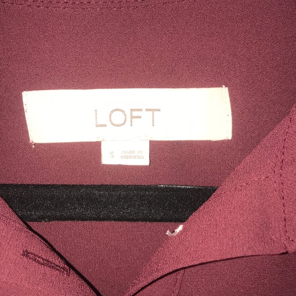 LOFT maroon blouse - Picture 4 of 7